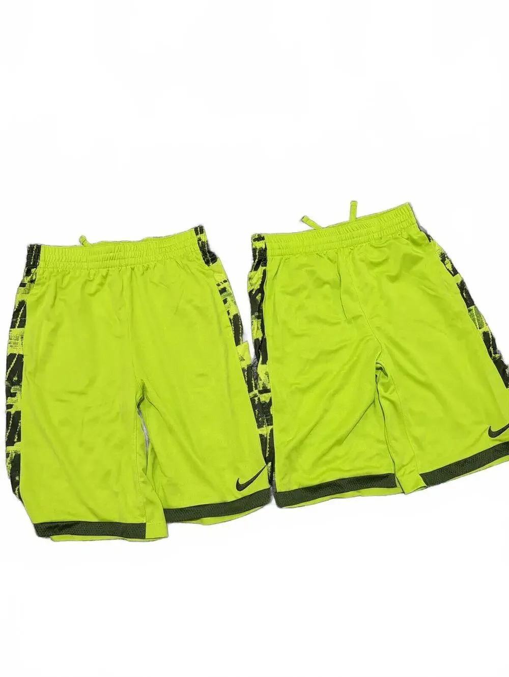 Nike Neon Yellow/Green Boys Lot of 2 Basketball Shorts Bundle